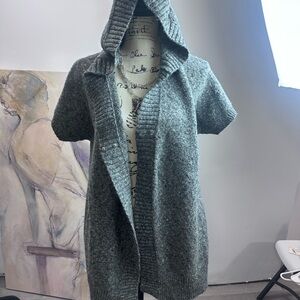 Michael Kors Gray Hooded Cape